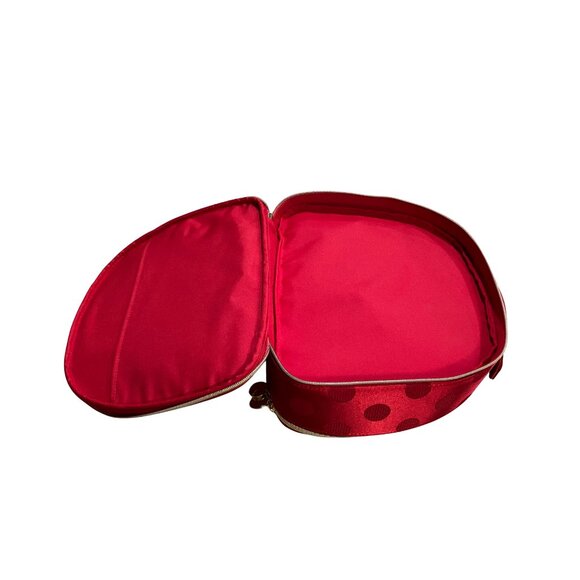 Estee Lauder Holiday Red Polka Dot Large Train Case Travel Makeup Bag 2025 GWP - Picture 10 of 14